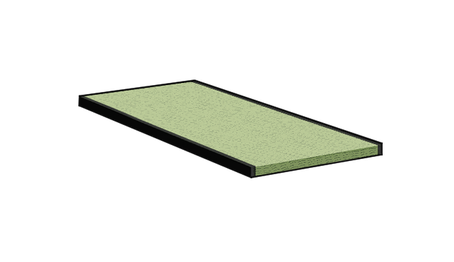 日本風の部屋や学校等の茶室で使える淡いグリーンの一枚畳のフリーイラスト素材