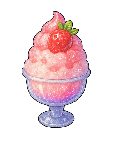 甘くてかわいくてキラキラのいちごが映えるストロベリーシャーベット