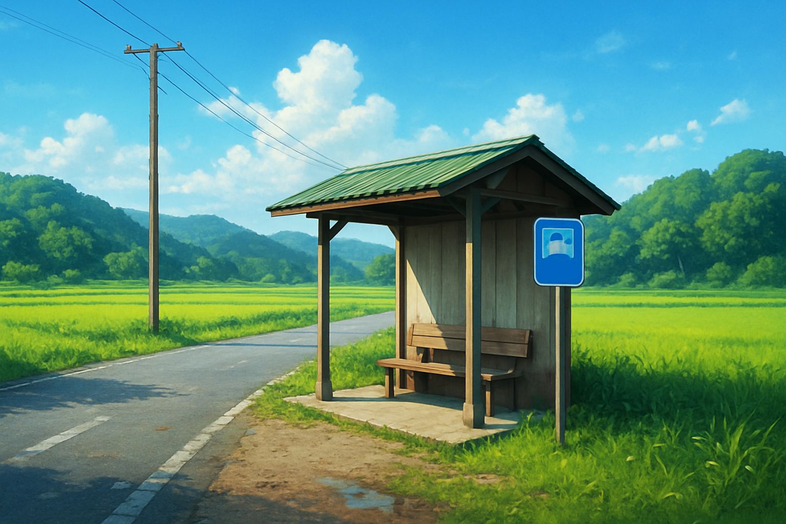 バス・バス停の背景