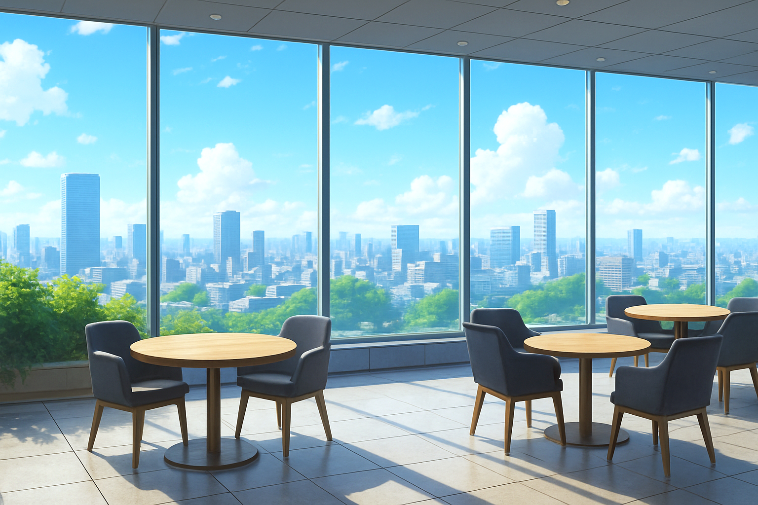 会社の休憩室の内装背景