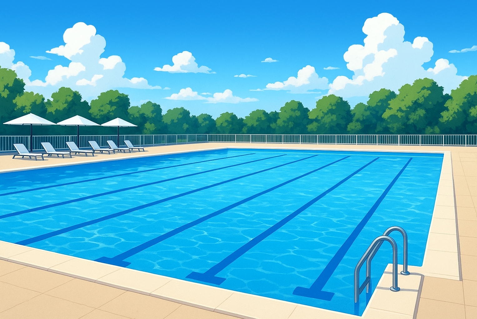 学校のプールの内装背景