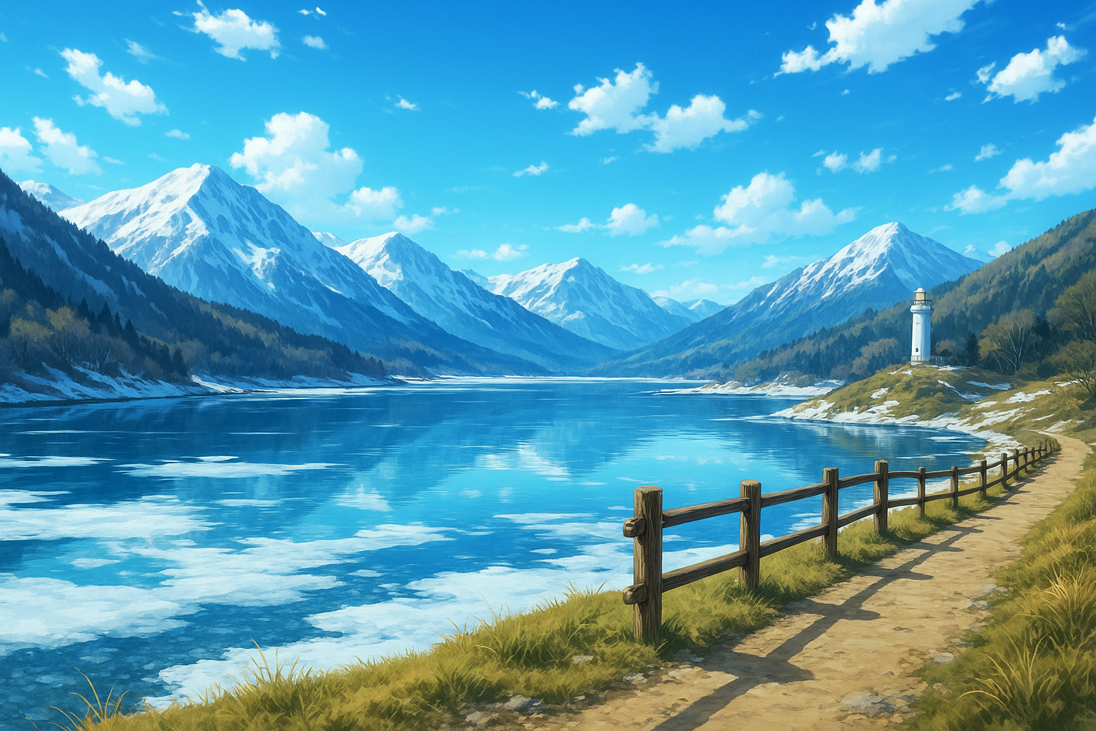 湖の背景