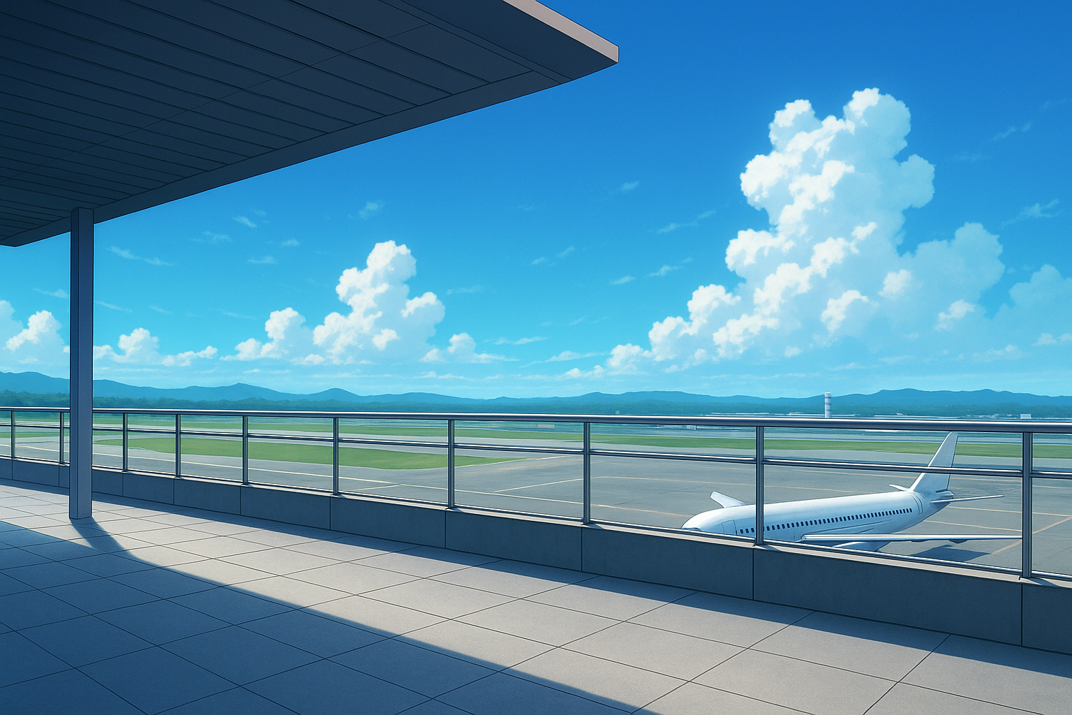 飛行機・空港風の美術館背景 フリー素材 無料 高解像度