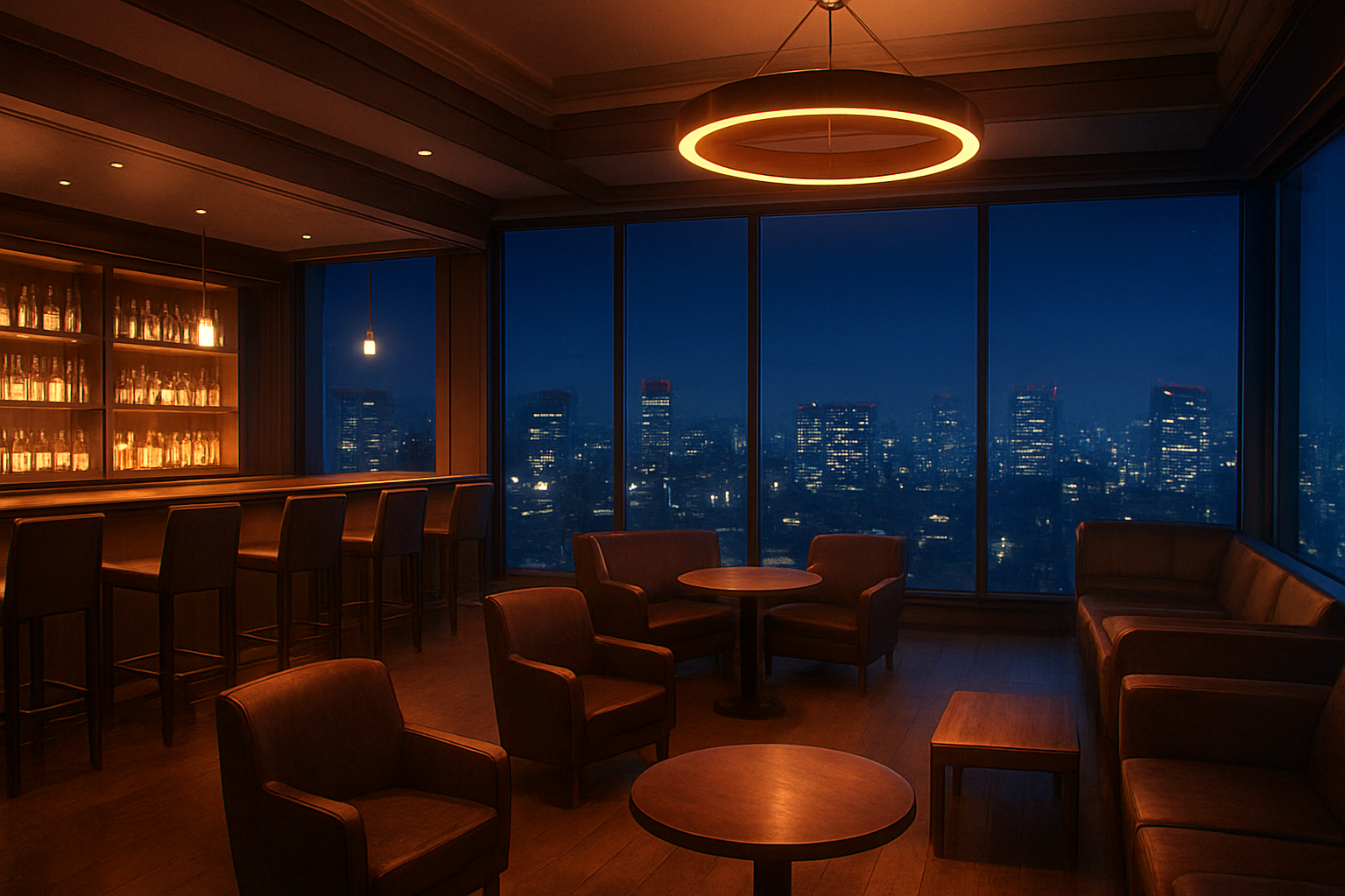 バーの内装 フリー背景素材｜おしゃれな飲食店