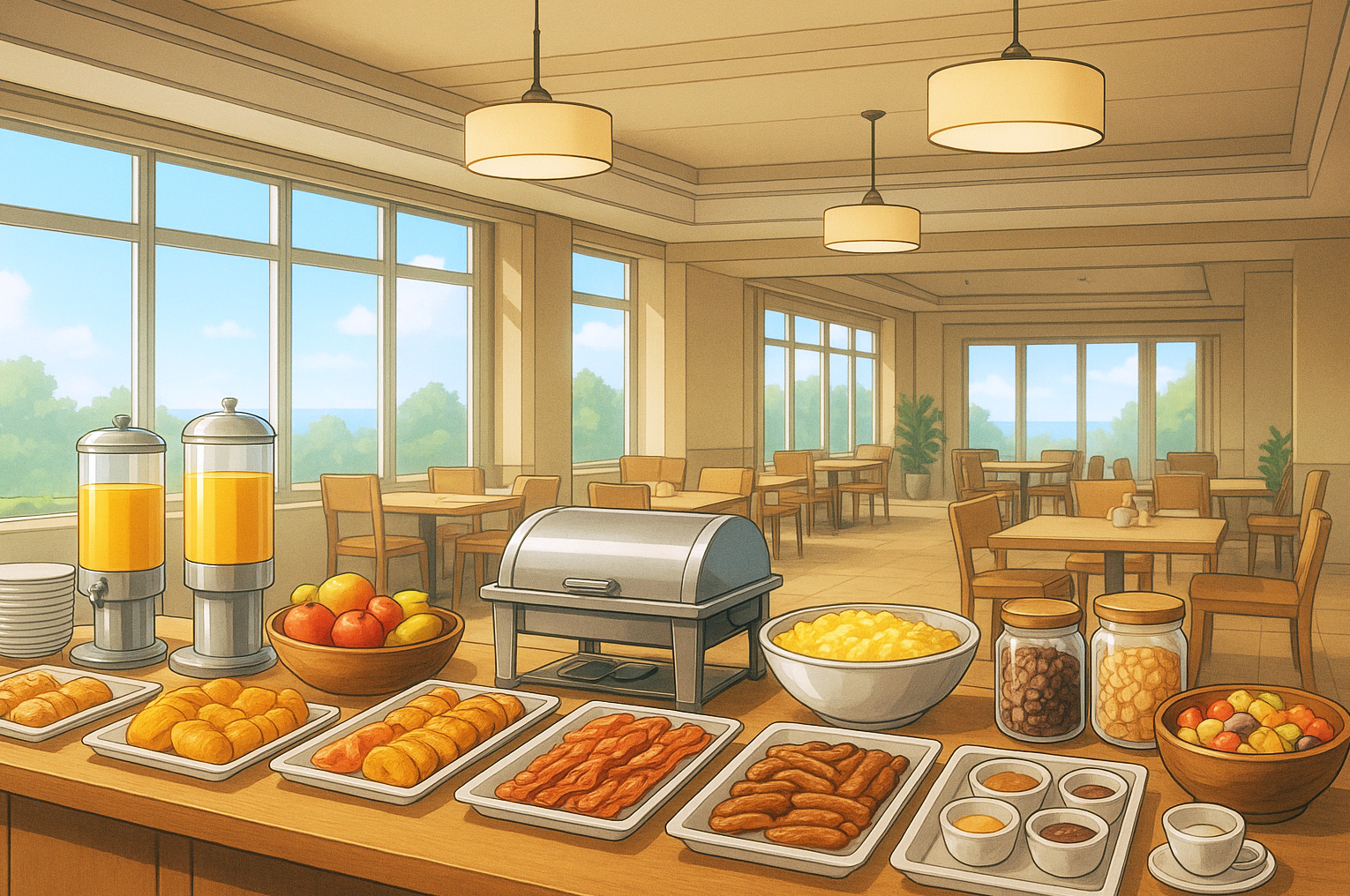 高級レストランの内装 フリー背景素材｜飲食店・商用利用OK